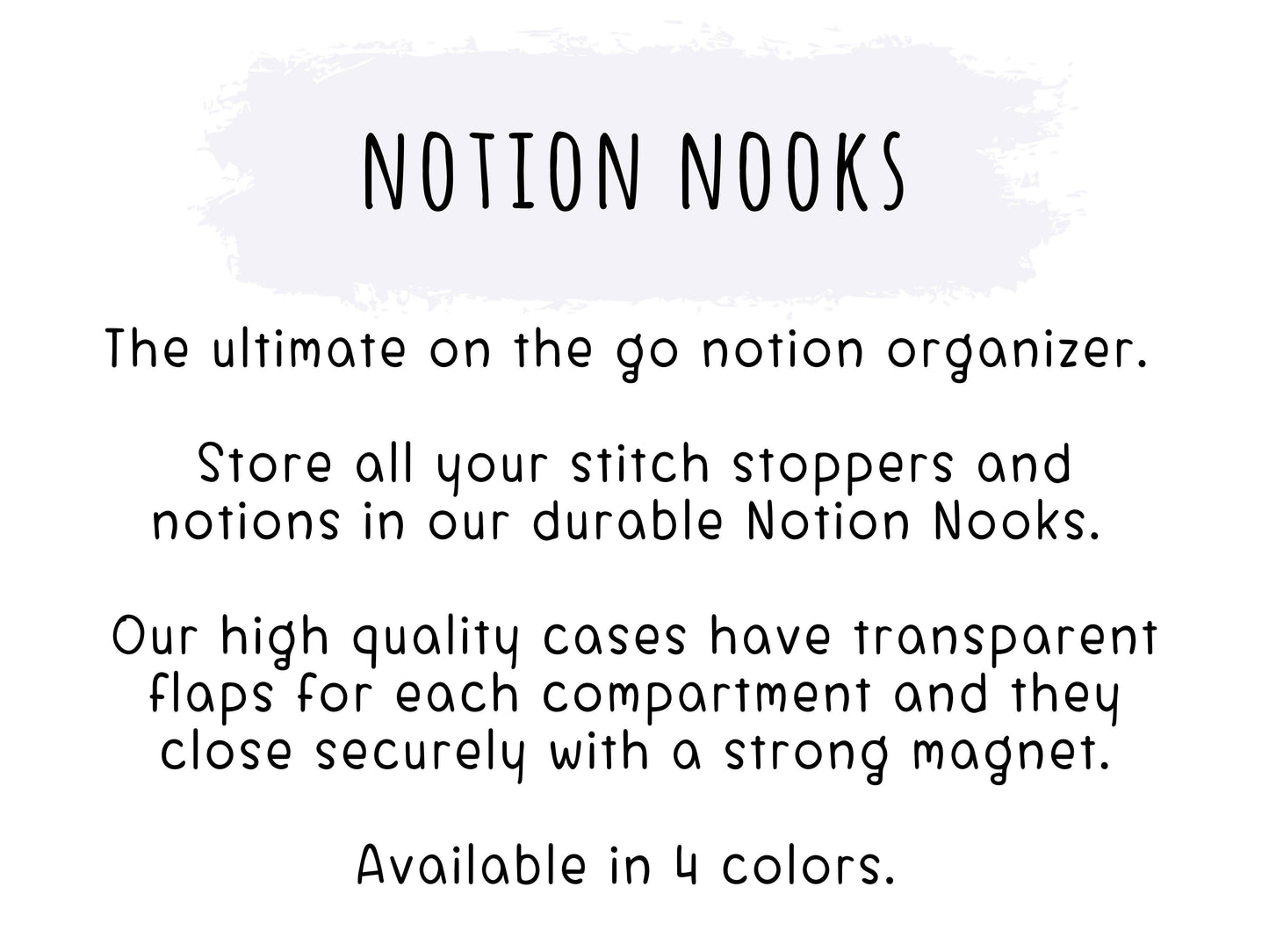 Notion Nooks On The Go Organizer from Fox & Pine Stitches