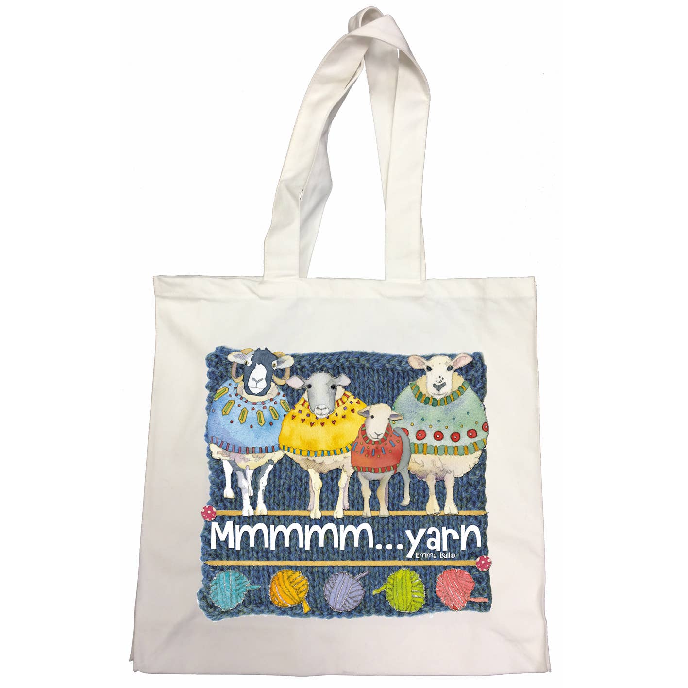 Mmmm Yarn Cotton Canvas Tote Bag from Emma Ball Ltd