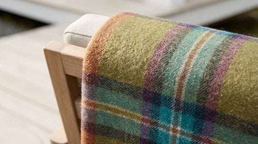 Alpaca Throw in Sundown from Shupaca Alpaca - Maine Yarn & Fiber Supply