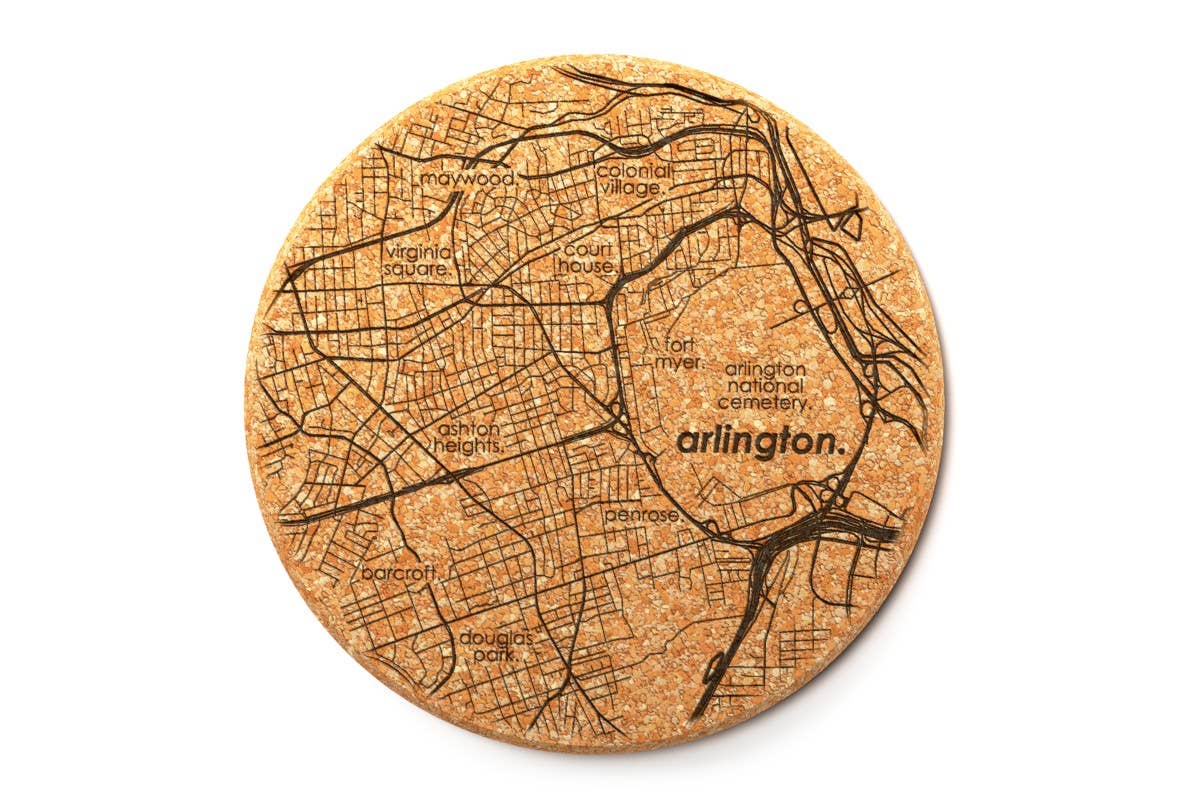 Bangor, Maine Map Set of 2 Coasters by Well Told - Maine Yarn & Fiber Supply
