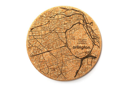 Bangor, Maine Map Set of 2 Coasters by Well Told - Maine Yarn & Fiber Supply