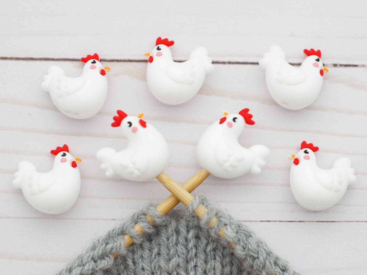 Clucking Chicken Stitch Stoppers from Fox & Pine Stitches