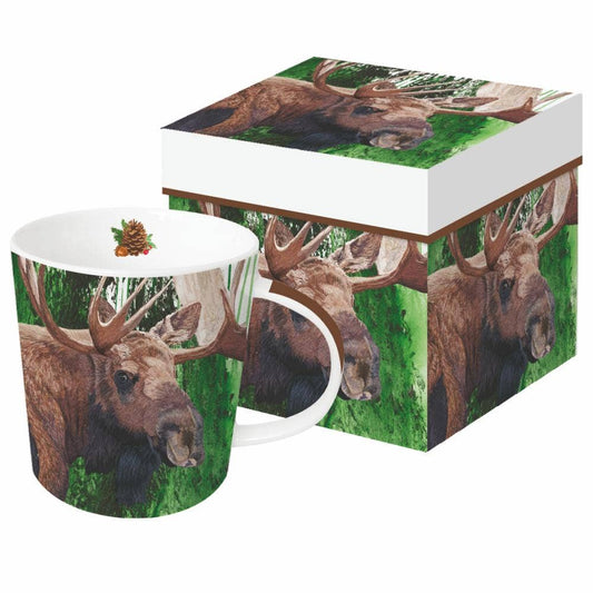 Evergreen Moose - Mug in Gift Box from Paperproducts Design • Ambiente - Maine Yarn & Fiber Supply