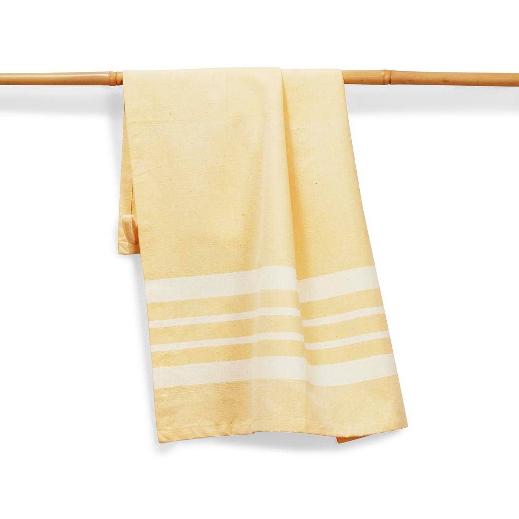 Butter - Handwoven Fair Trade Cotton Kitchen Towel from Sustainable Threads - Maine Yarn & Fiber Supply