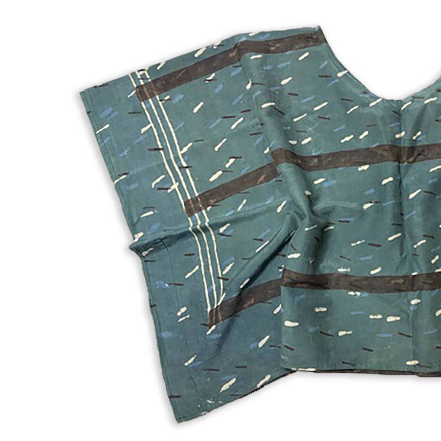 Confetti Block Printed Cotton Silk Croptop by Ichcha - Maine Yarn & Fiber Supply