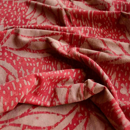 Rosette Pink Block Print Cotton Linens Table Runner by Ichcha