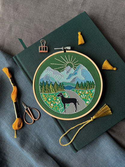 Trail Dog Embroidery Kit by Rikrack