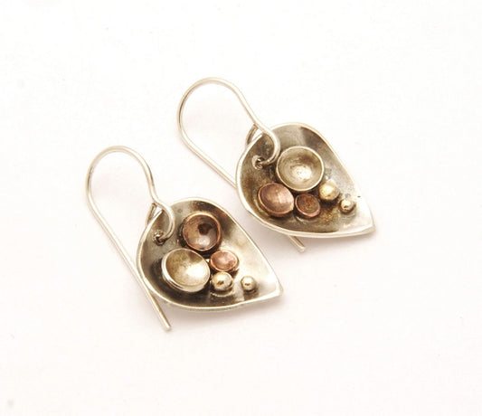 Pebbles on the Beach Inverted Drop Earrings by Tamara Kelly Designs - Maine Yarn & Fiber Supply