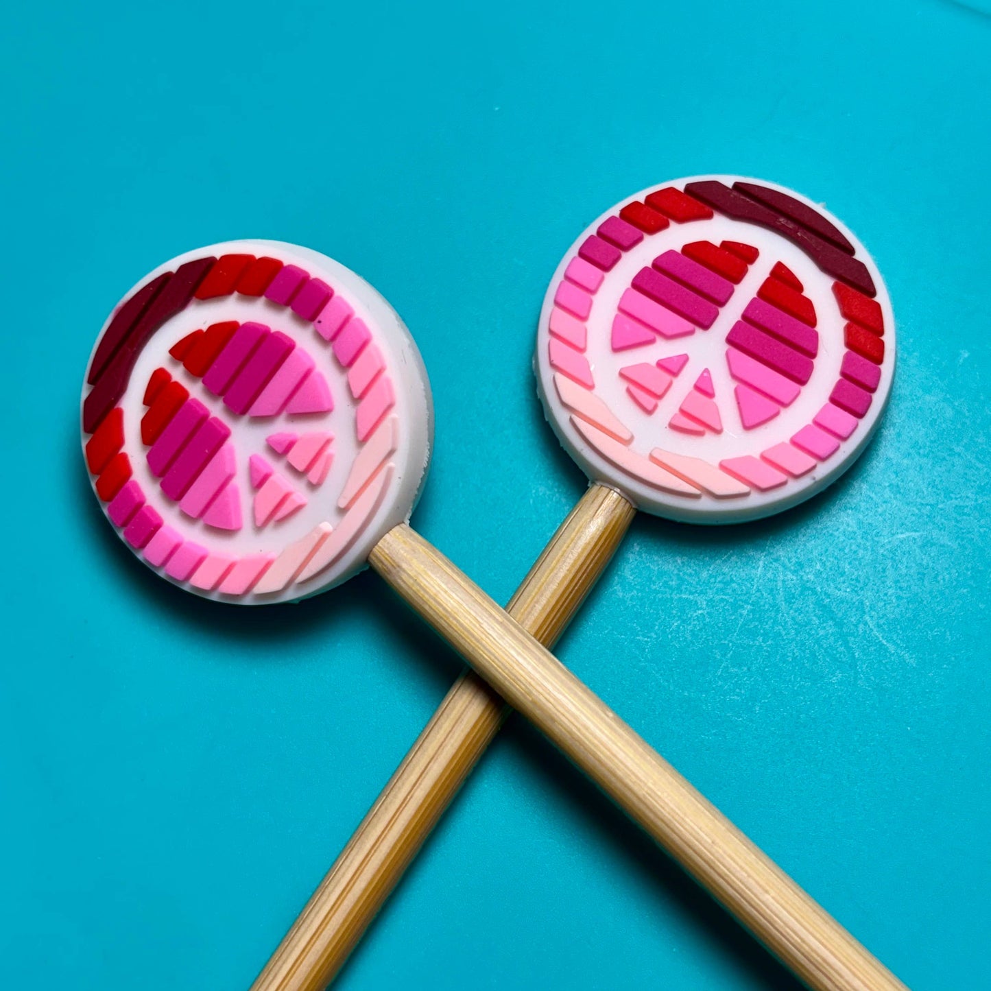 Ombré Peace Stitch Stoppers from Comma Craft Co - Maine Yarn & Fiber Supply