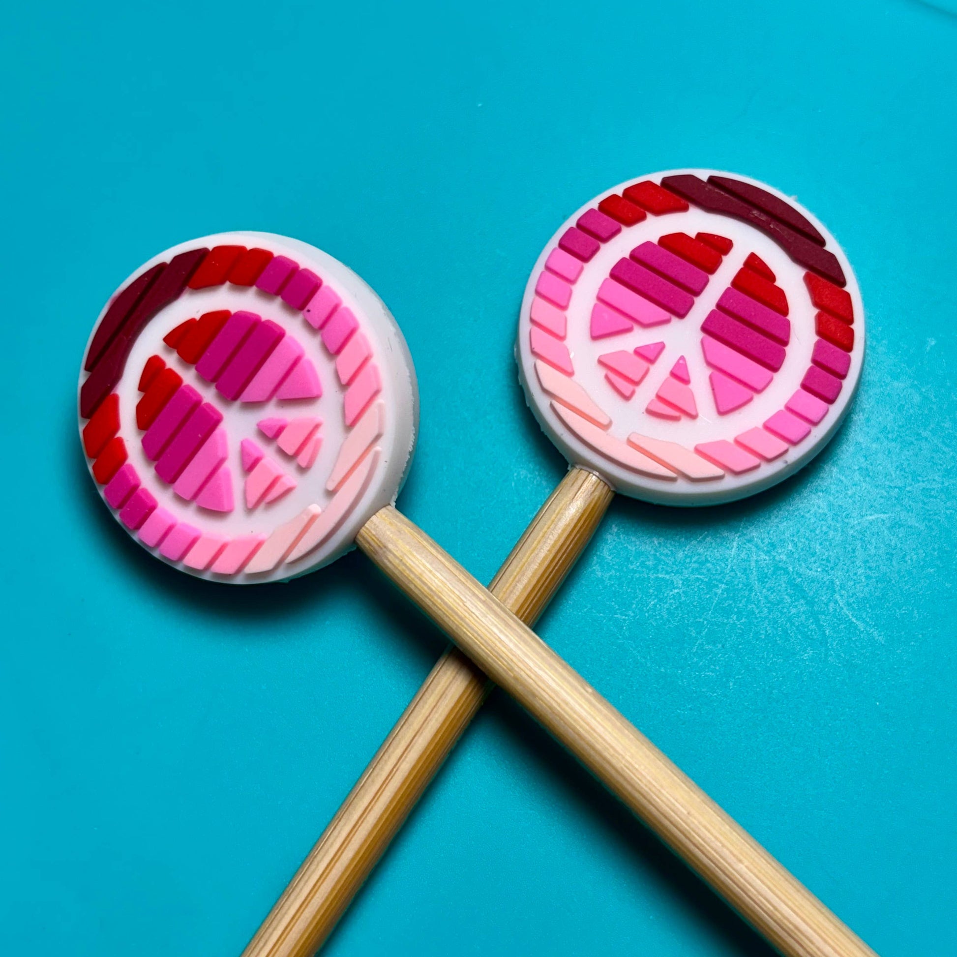 Ombré Peace Stitch Stoppers from Comma Craft Co - Maine Yarn & Fiber Supply