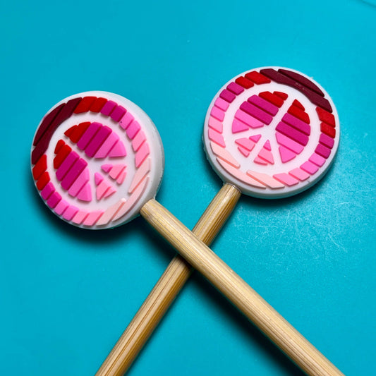 Ombré Peace Stitch Stoppers from Comma Craft Co - Maine Yarn & Fiber Supply