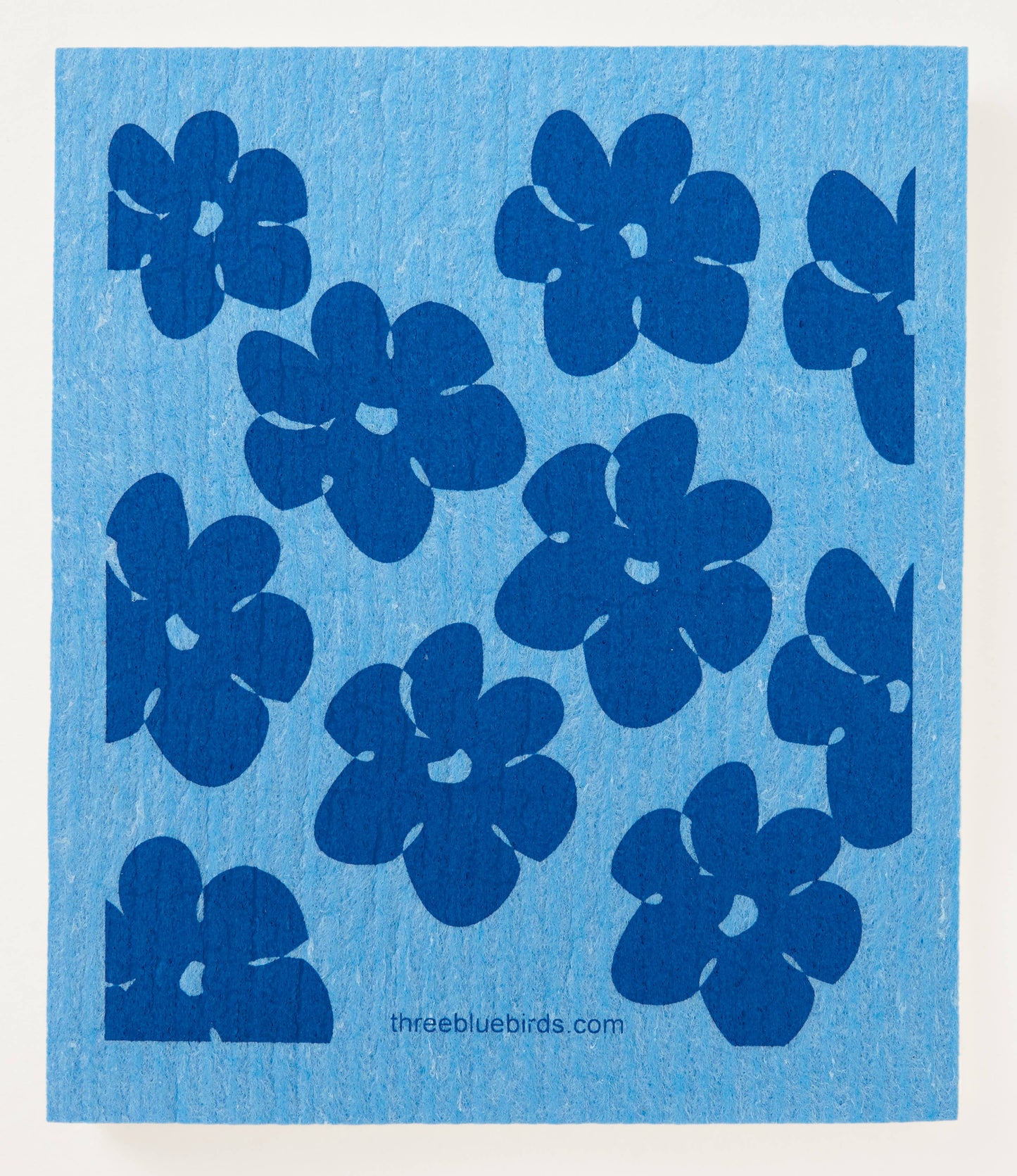Flower Power (Blue) Swedish Dishcloth