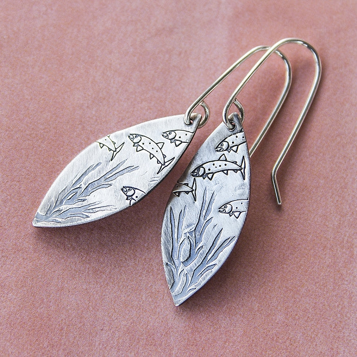 Deep Sea Sterling Silver Earrings by Sprig & Sparrow Jewelry