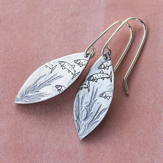 Deep Sea Sterling Silver Earrings by Sprig & Sparrow Jewelry