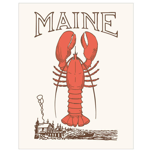 Maine Lobster and Fish Shanty Magnet by Fridgedoor