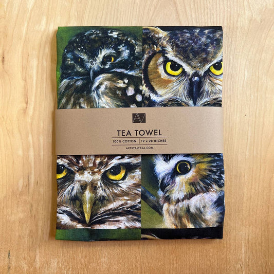 Owl Tea Towel by Art by Alyssa