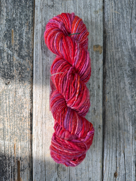 Hand Dyed and Spun BFL Top 2.8oz “A Little Risk”