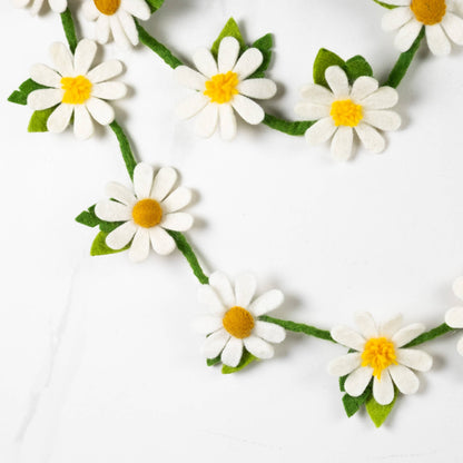 Daisy Felt Flowers Garland by The Winding Road - Maine Yarn & Fiber Supply