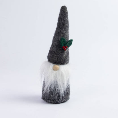 Felt Grey Gnome Christmas Decor from The Winding Road