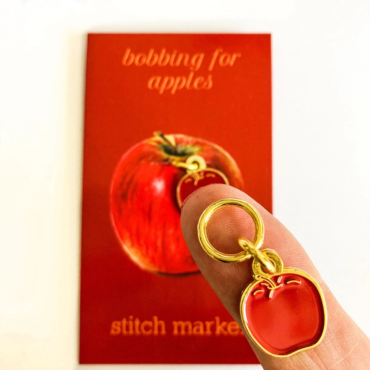 Apple Single Stitch Marker from Firefly Notes