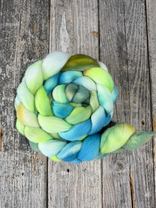 Hand Dyed by Bristol Ivy Merino Top Braid ~6oz