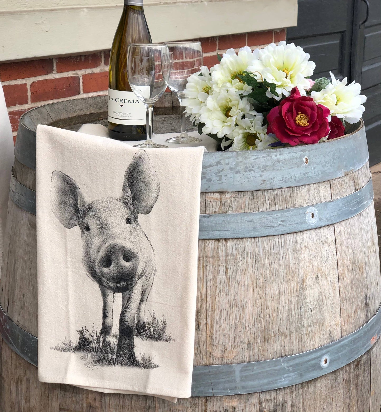 Piglet 3 Tea Towel from Eric and Christopher - Maine Yarn & Fiber Supply