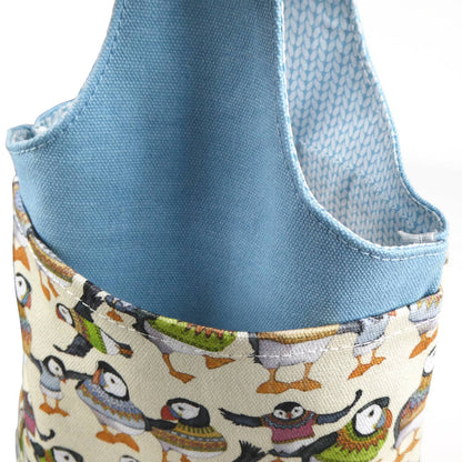 Woolly Puffins Small Wrist Project Bag from Emma Ball Ltd