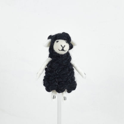 Sheep Felt Finger Puppets by The Winding Road
