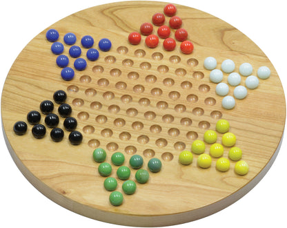 Cherry Wood Chinese Checkers by Maple Landmark