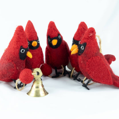 Red Cardinal Felted Decor Garland from the Winding Road