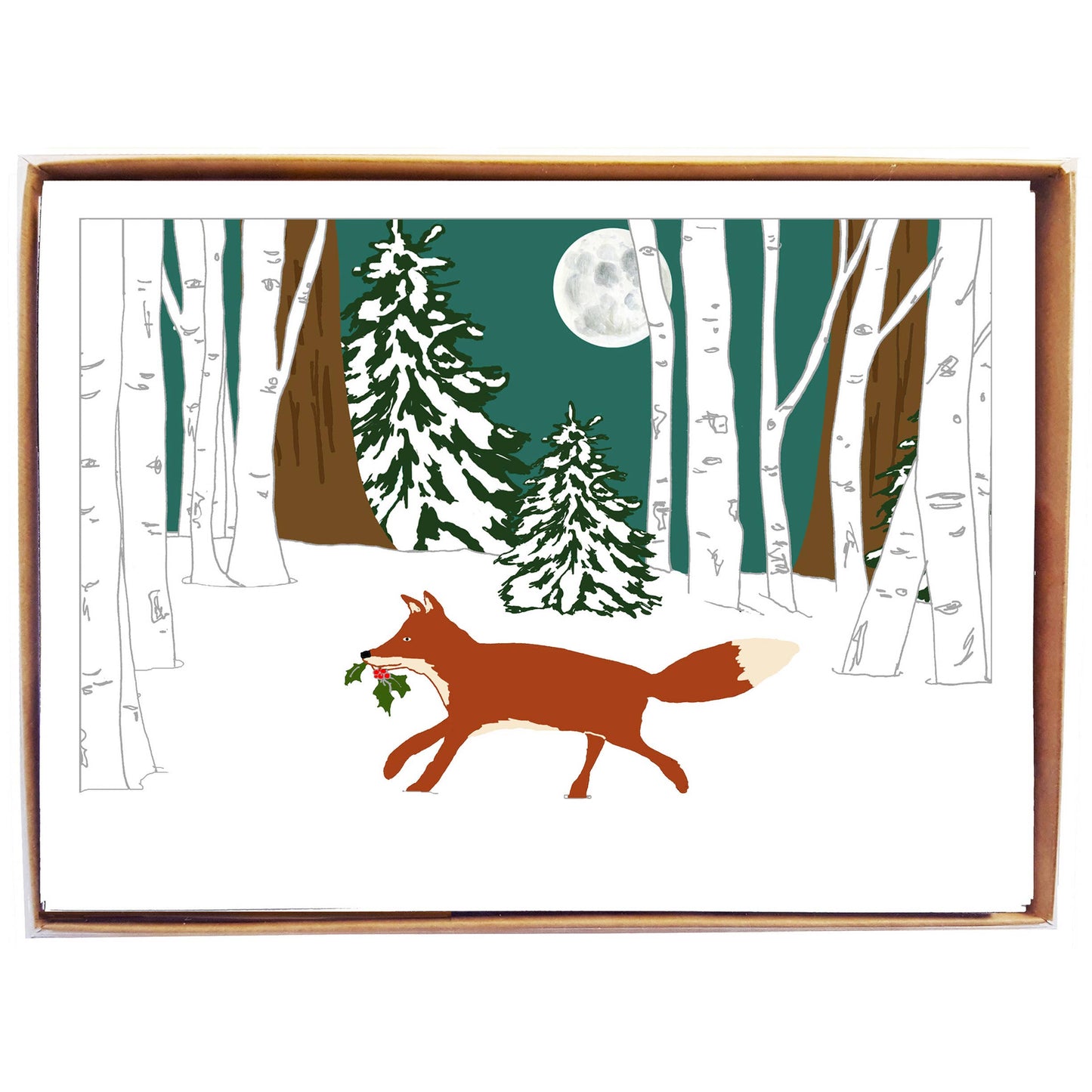 Fox and Holly - Box Card Set by Molly O