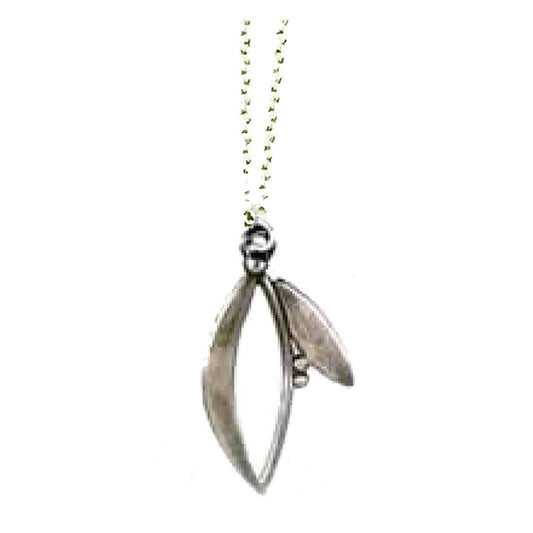 Medium Floral Necklace in Oxidized Sterling Silver by Julia Britell Design