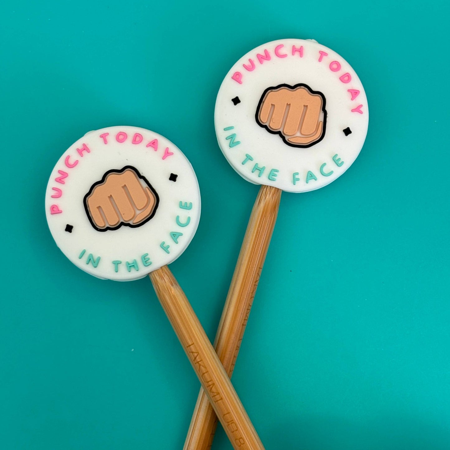 Punch Today in the Face Stitch Stoppers from Comma Craft Co - Maine Yarn & Fiber Supply