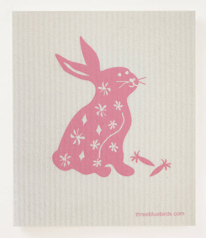 Happy Hare - Swedish Dishcloths by Three Blue Birds