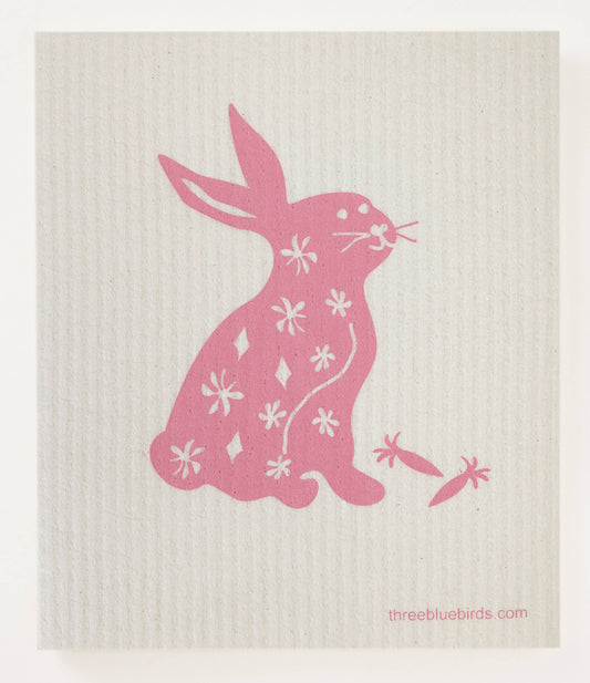 Happy Hare - Swedish Dishcloths by Three Blue Birds