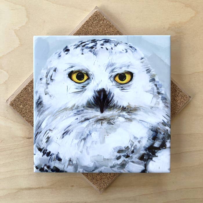 Snowy Owl Trivet by Art by Alyssa
