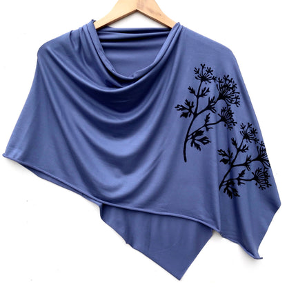Parsley Poncho (black ink) by Windsparrow Studio - Maine Yarn & Fiber Supply