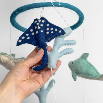 Sea Life Felt Baby Mobile by The Winding Road