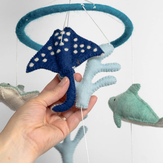 Sea Life Felt Baby Mobile by The Winding Road