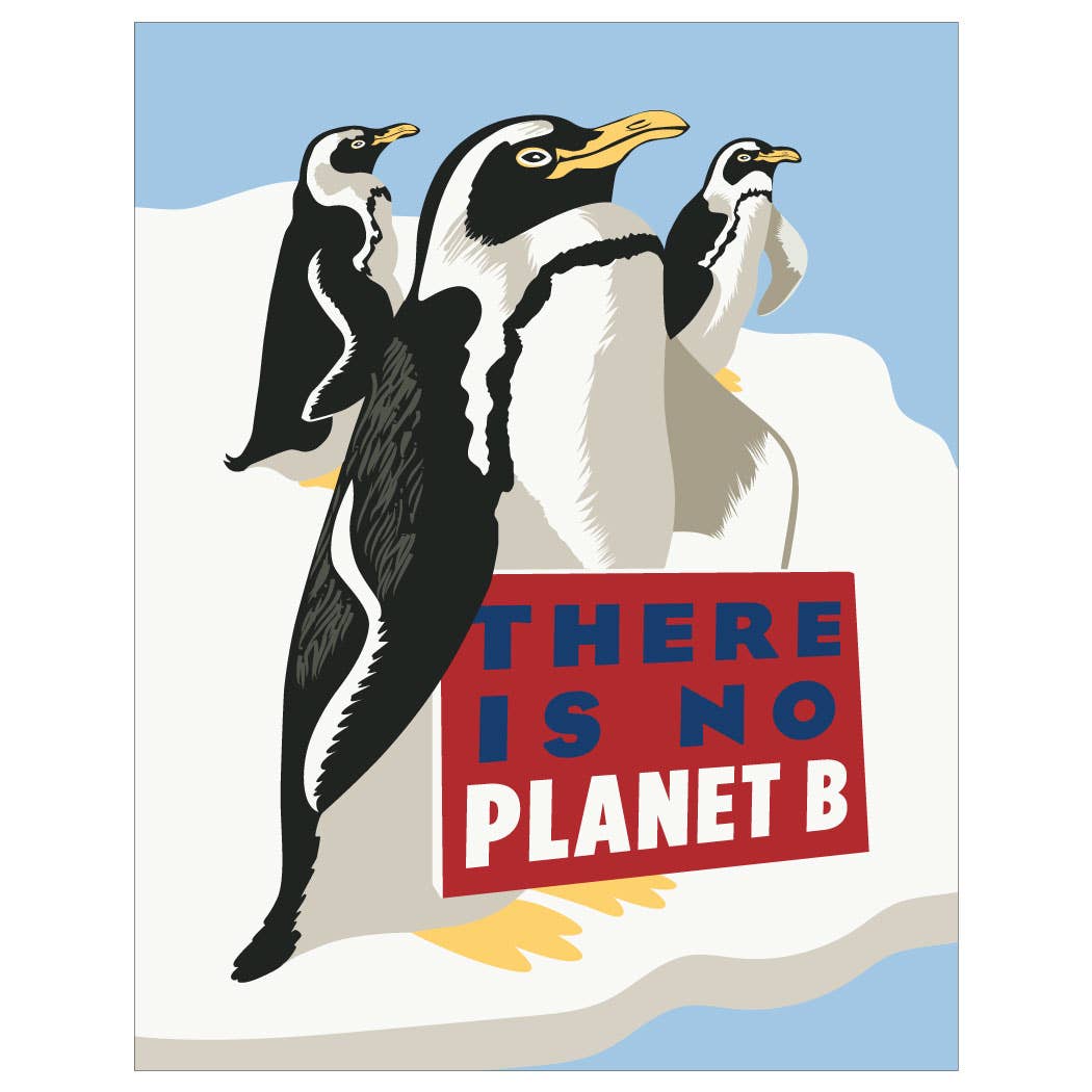There Is No Planet B Penguins Magnet by Fridgedoor