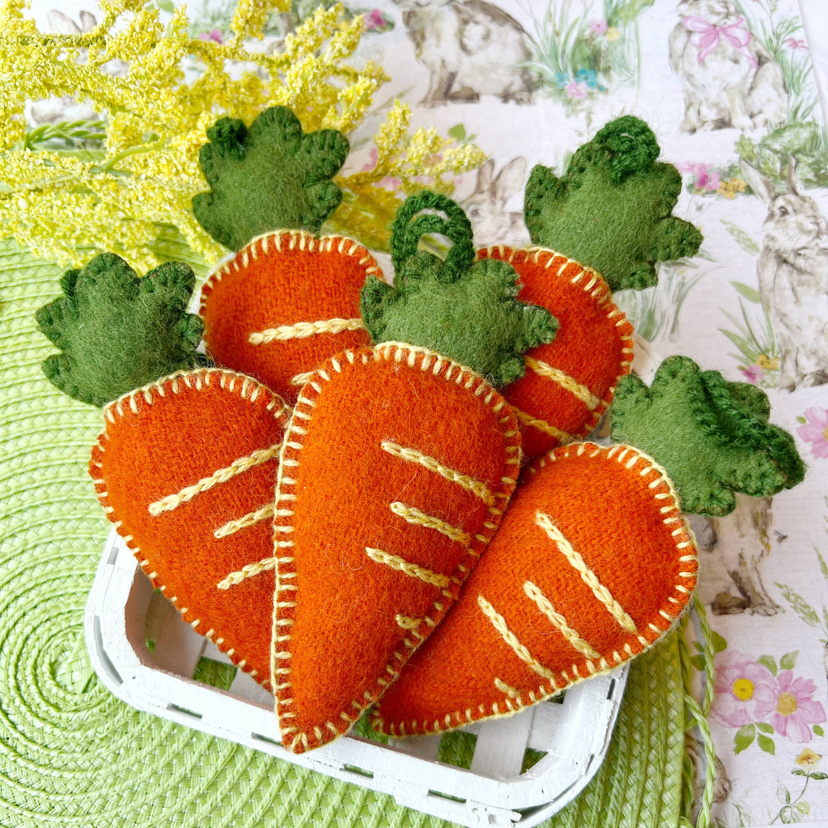 Orange Carrot Felt Wool Ornament by Ornaments 4 Orphans - Maine Yarn & Fiber Supply