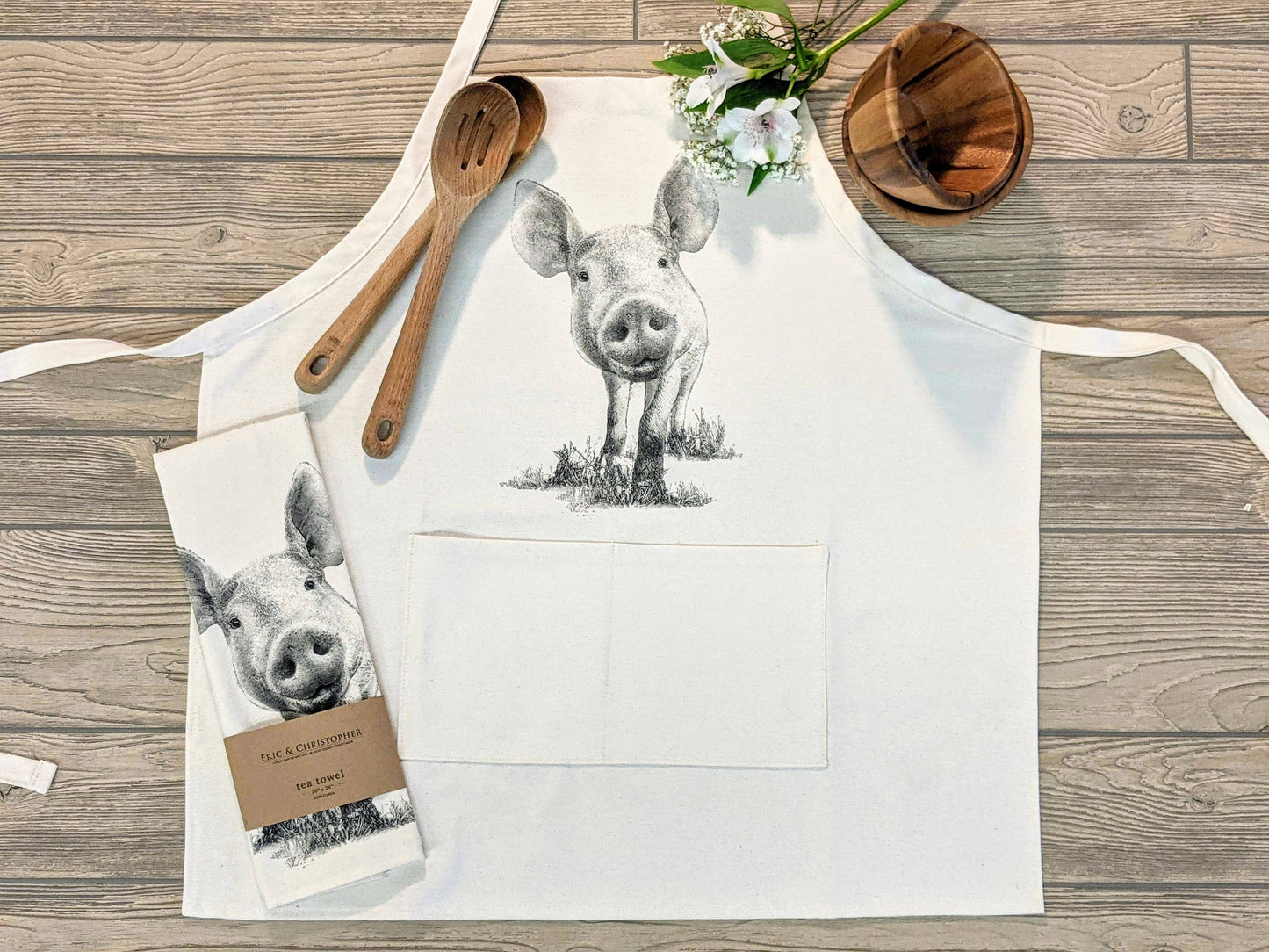 Piglet 3 Tea Towel from Eric and Christopher - Maine Yarn & Fiber Supply