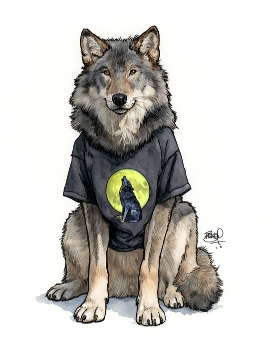 Howl Greeting Card (blank inside) by Shawn Braley Illustration - Maine Yarn & Fiber Supply