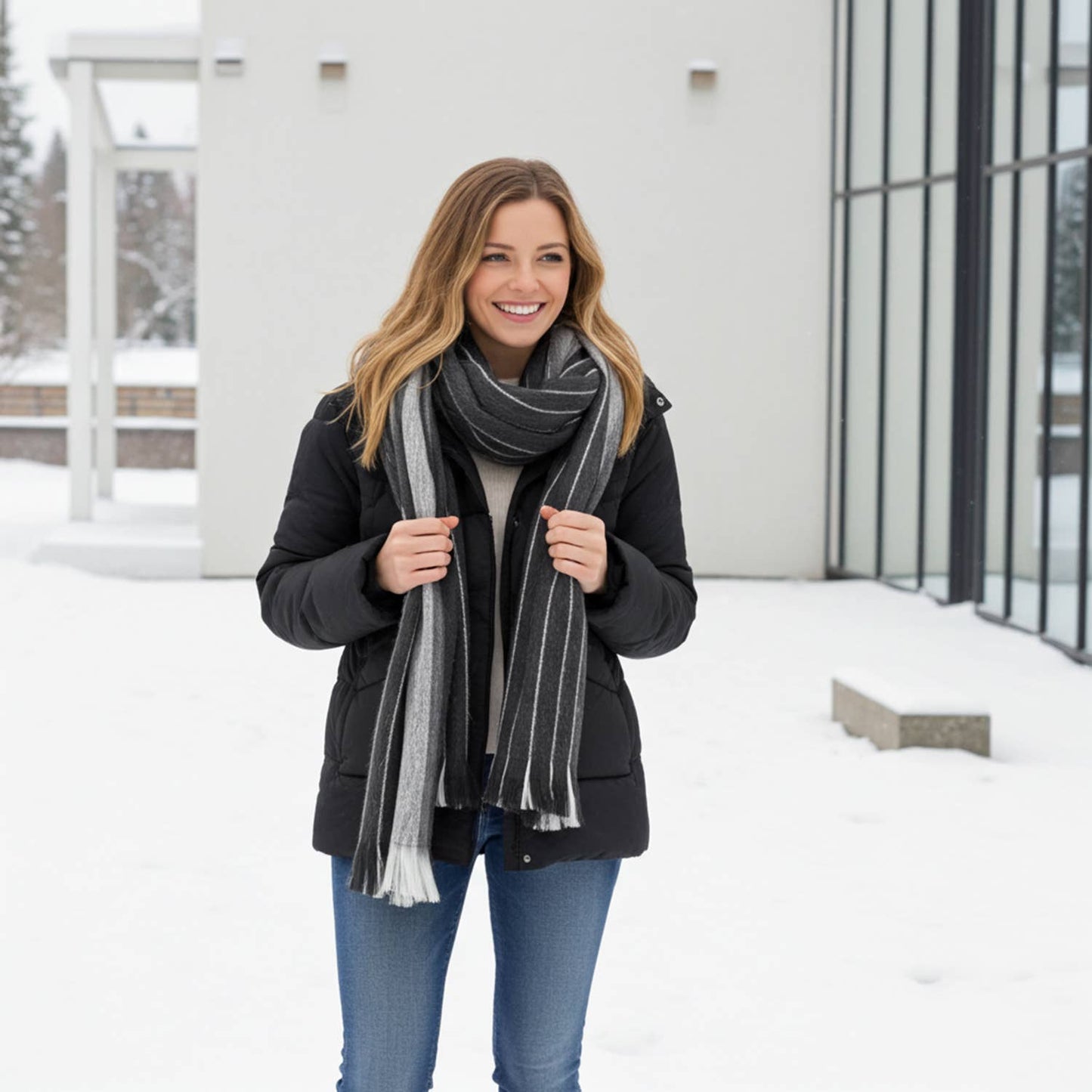 Alpaca Scarf in Black Pearl from Shupaca Alpaca