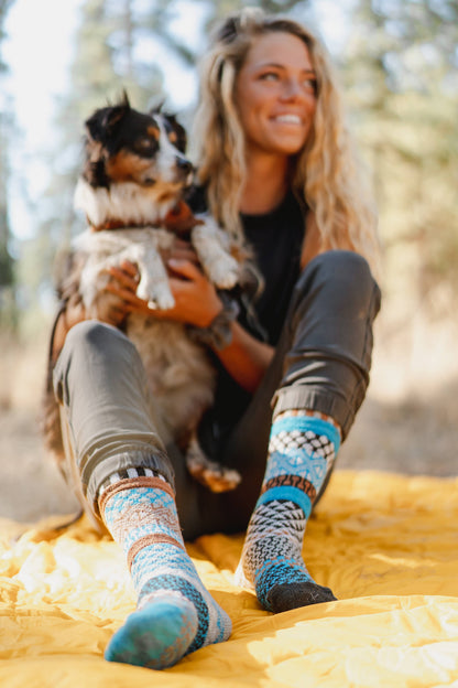 Walnut Wool/Cotton Crew Socks by Solmate Socks