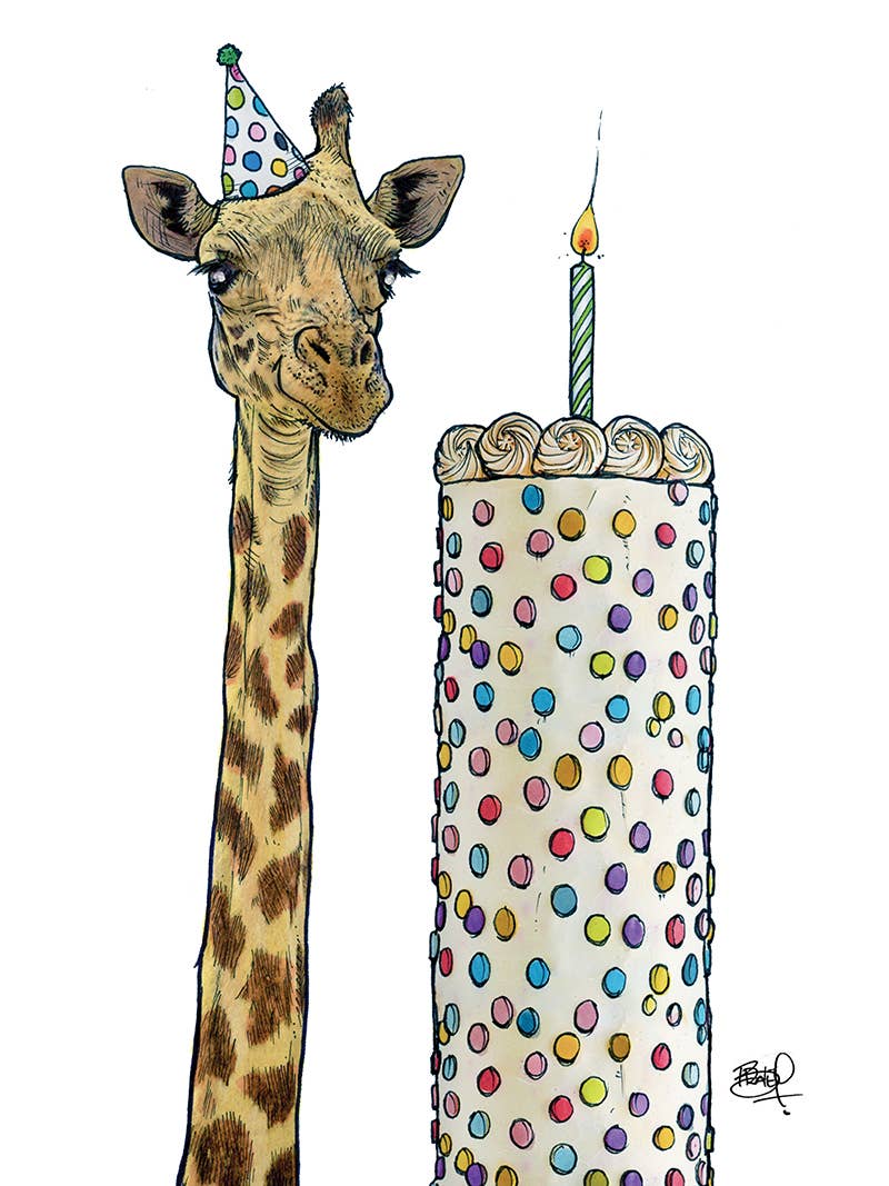 Highrise Birthday Greeting Card (blank inside) by Shawn Braley Illustration