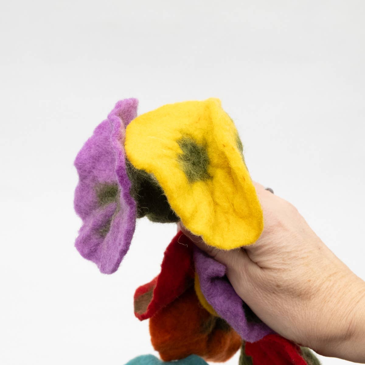 Multicolor - Felt Flower Vine Garland by The Winding Road - Maine Yarn & Fiber Supply