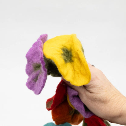 Multicolor - Felt Flower Vine Garland by The Winding Road - Maine Yarn & Fiber Supply