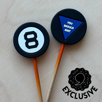Magic 8 Ball Stitch Stoppers from Comma Craft Co