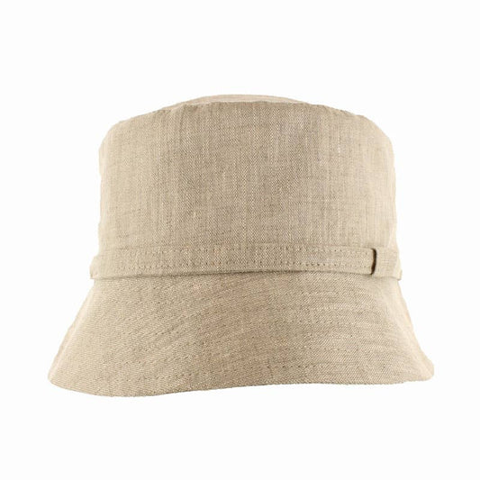 Linen Bucket Hat in Natural by Mucros Weavers